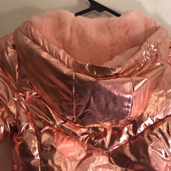 Swiss Tech Jackets & Coats Swiss Tech Girls Shiny Metallic Pink